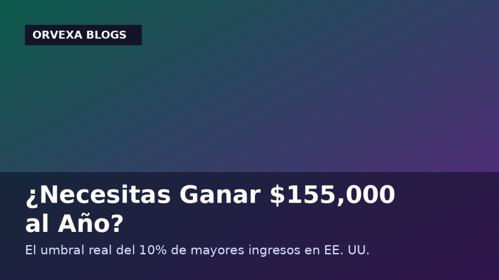 ¿Necesitas ganar $155,000 al año para estar en el 10% de mayores ingresos en EE. UU.?